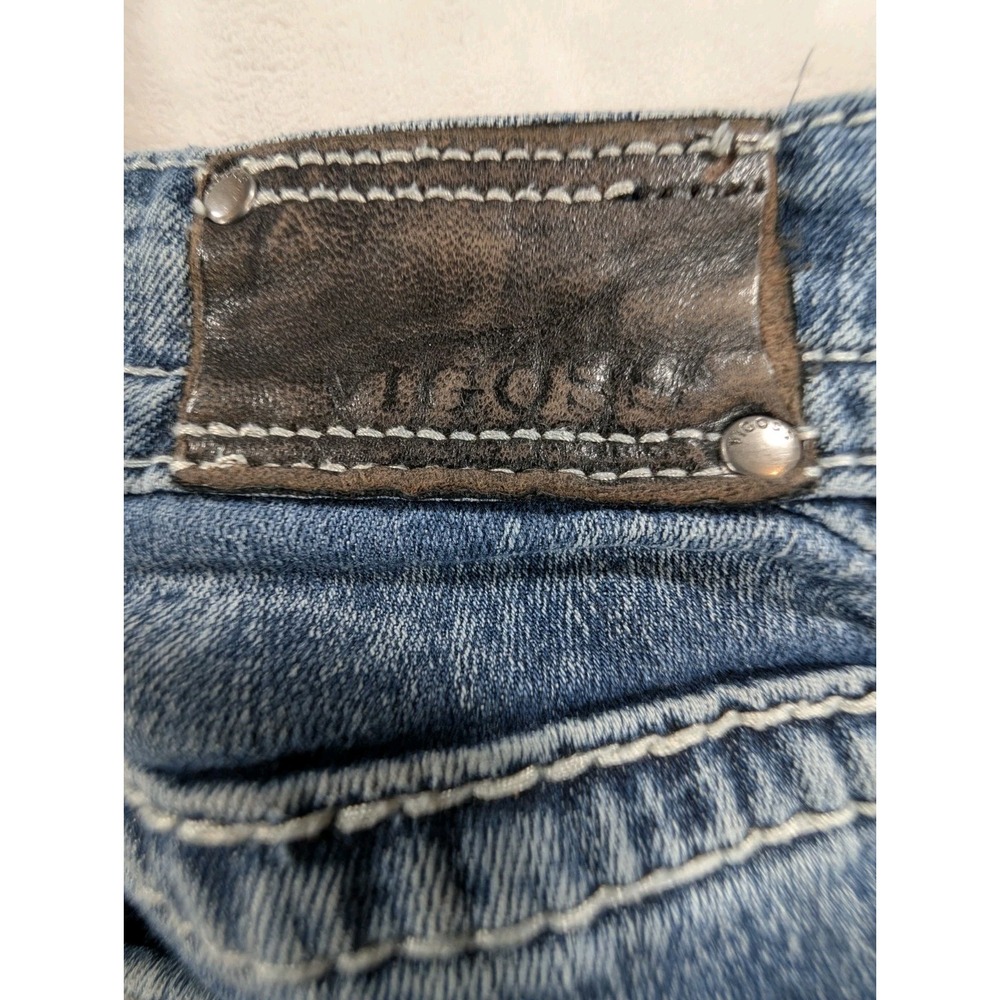 Vigoss Women Jeans Size 11 / 12 Medium Thick Stitch Embroidered Boot Flap Pocket - Picture 6 of 13